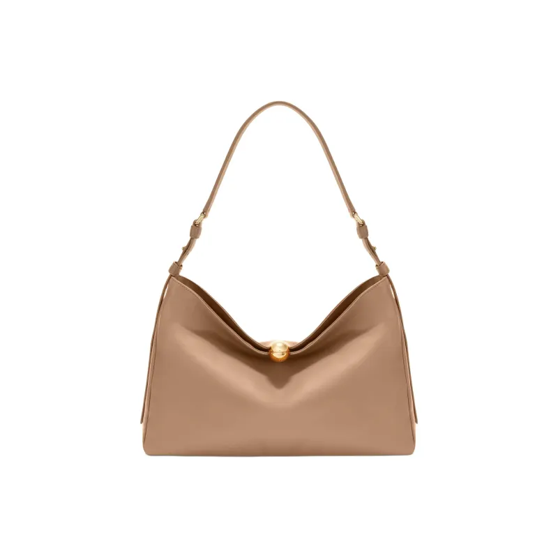 Furla Soft Calfskin Shoulder Bag Tubas Women's Desert-0