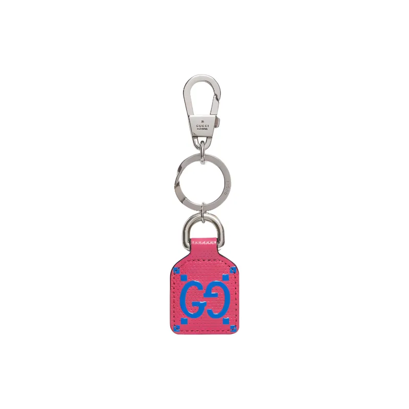 GUCCI Leather Keychain Bag Accessory Women's Pink-0