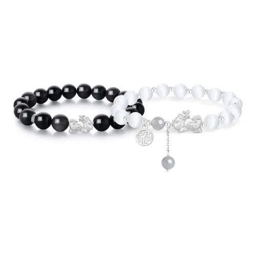 Lao Feng Xiang Glass Cat Eye Bracelets Unisex