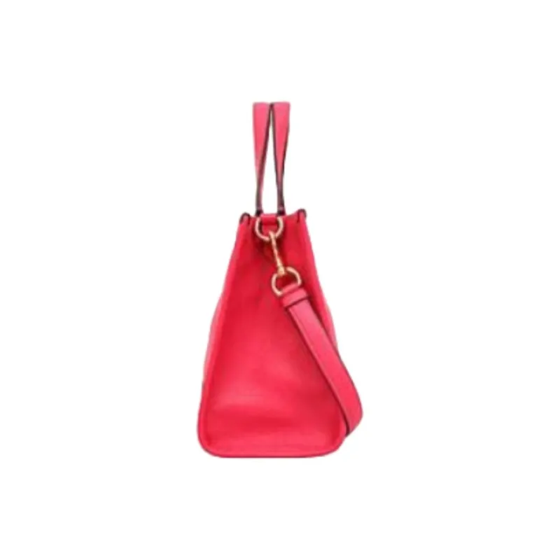 COACH Dempsey Leather Tote Bag Shopping Bag Shoulder Bag Crossbody Bag Handbag Medium Size Women's Coral Red-1