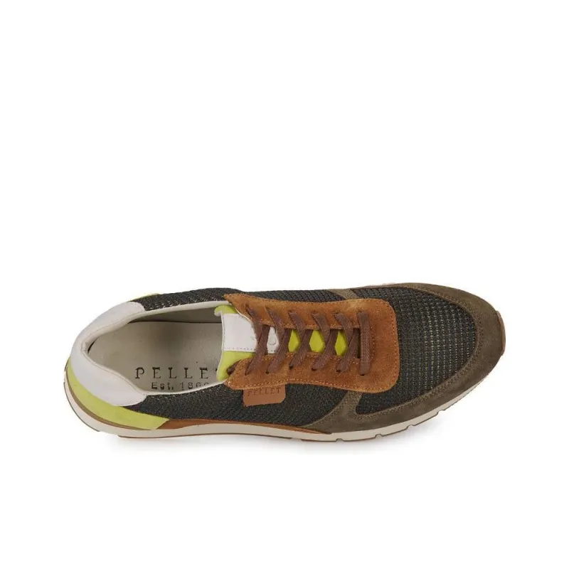 PELLET Malo Low-Top Casual Shoes Men's Green Brown-4