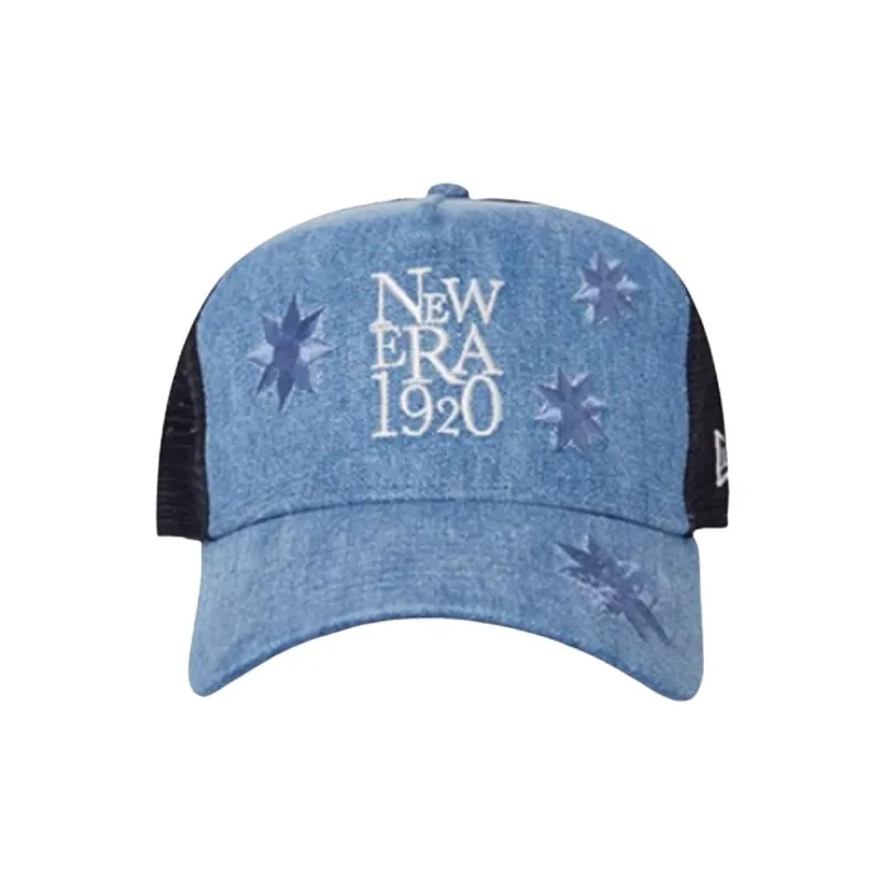 New Era Cotton, Polyester Baseball Caps Unisex Denim Blue-1
