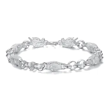 Original Summer S999 Fine Silver Pure Silver Bracelets Unisex