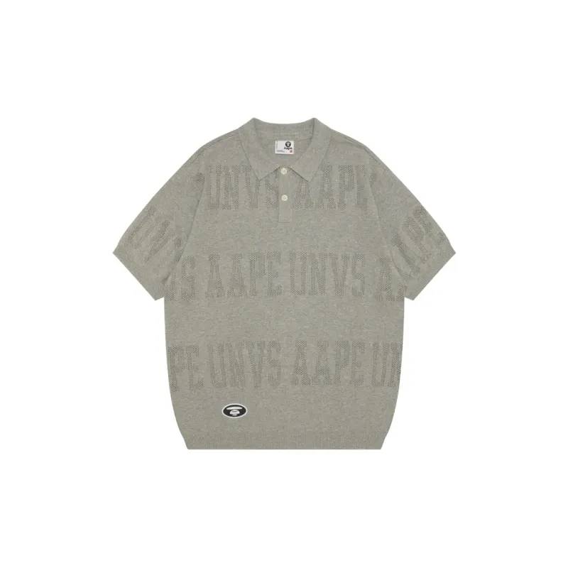 Aape Logo perforated Polo Shirt-0
