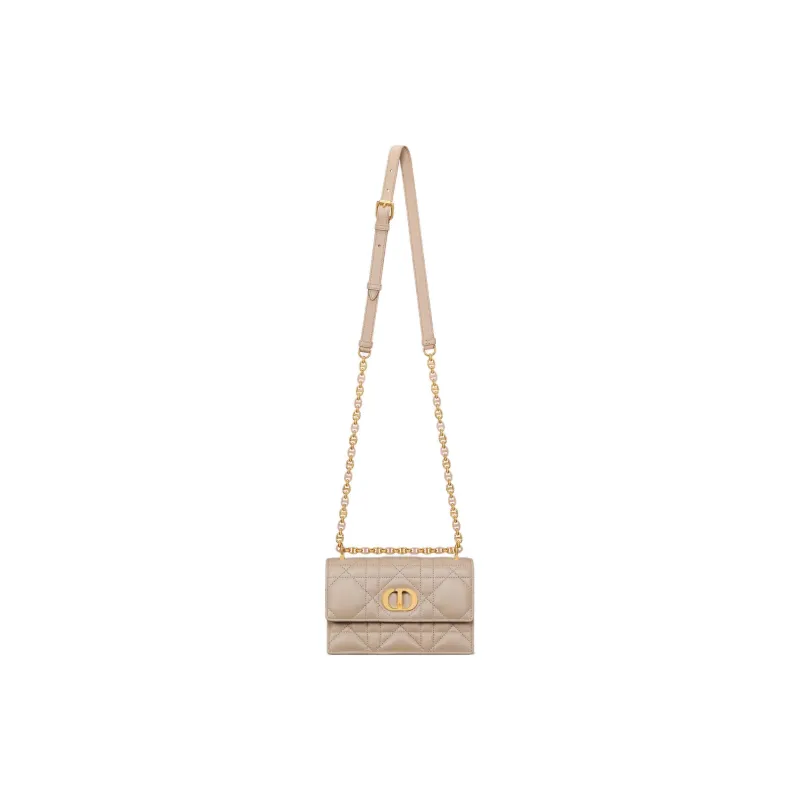 DIOR Miss Caro Lambskin Crossbody Bag Shoulder Bag Mini Women's Taupe-1