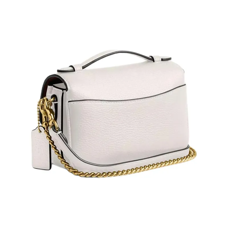 COACH Cassie High Quality Pebbled Leather Shoulder Bag Crossbody Bag Handbag Women's Chalk White-1