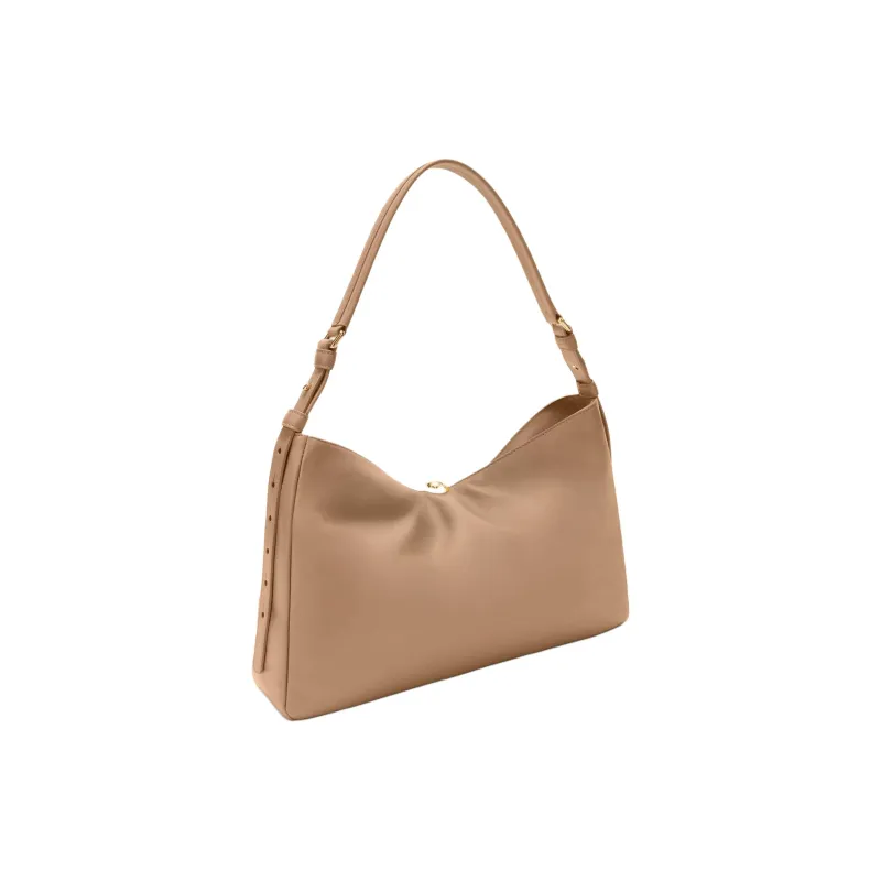 Furla Soft Calfskin Shoulder Bag Tubas Women's Desert-1
