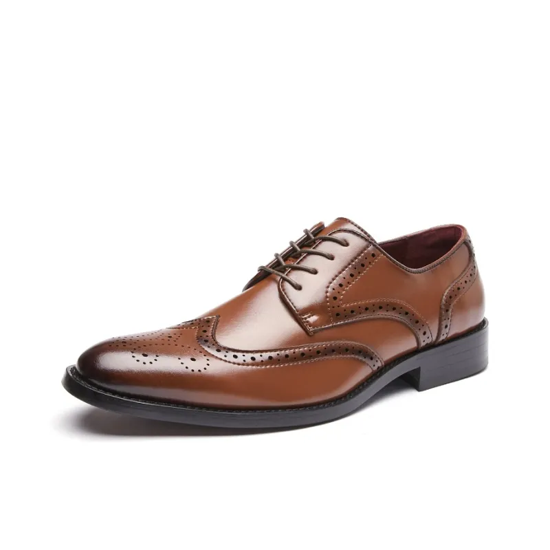 Kaltendin Cow Leather Brocade Embroidery Trendy Fashion Elegant Gentleman Elegance Dress Shoes Men's-13