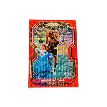 PANINI Prizm Collection Chicago Bulls Dennis Rodman Red Ripple Fold Rare Card Mint Condition Sports Cards 1 Pc