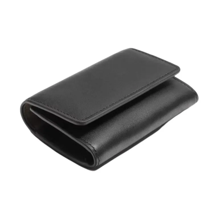 ZARA Cow Leather Wallet Men's Black-1