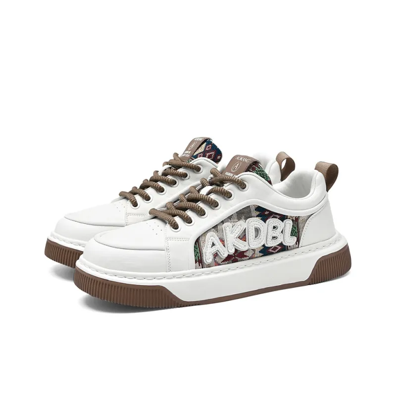 AOKANG Air Force One Series Skateboard Shoes Unisex Low Top Mocha, Denim Blue-8