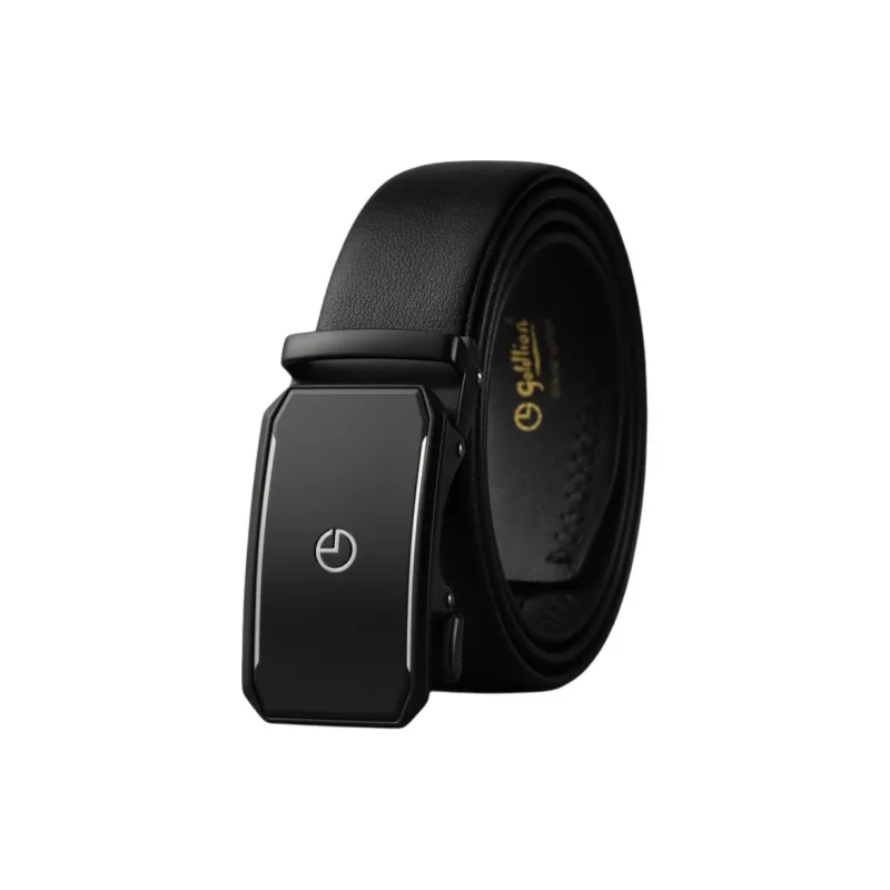 GOLDLION Top Grain Cow Leather Belts Men's Black 3.5cm-17