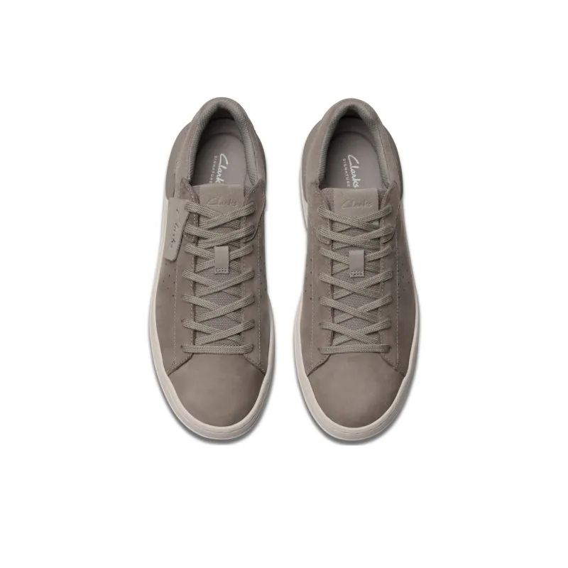 Clarks Qilu Courtlite2 Run Slip-Resistant Low-Top Skateboard Shoes Men's Gray-1