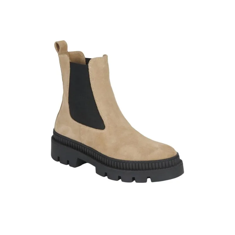 JB MARTIN Oceana Short Chelsea Boots Women's Beige-2