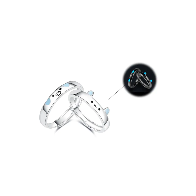LAOYINFANG Sterling Silver Couple Rings Unisex-0