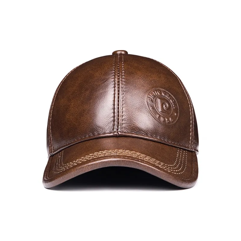 PIERRE CARDIN Cow Leather Baseball Caps Men's-2