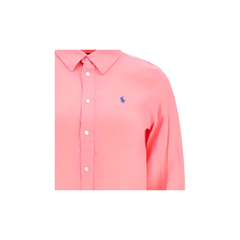 Polo Ralph Lauren Logo Embroidered Curved Hem Polo Shirt-3