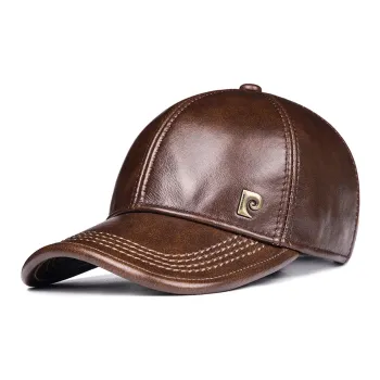PIERRE CARDIN Cow Leather Baseball Caps Men's