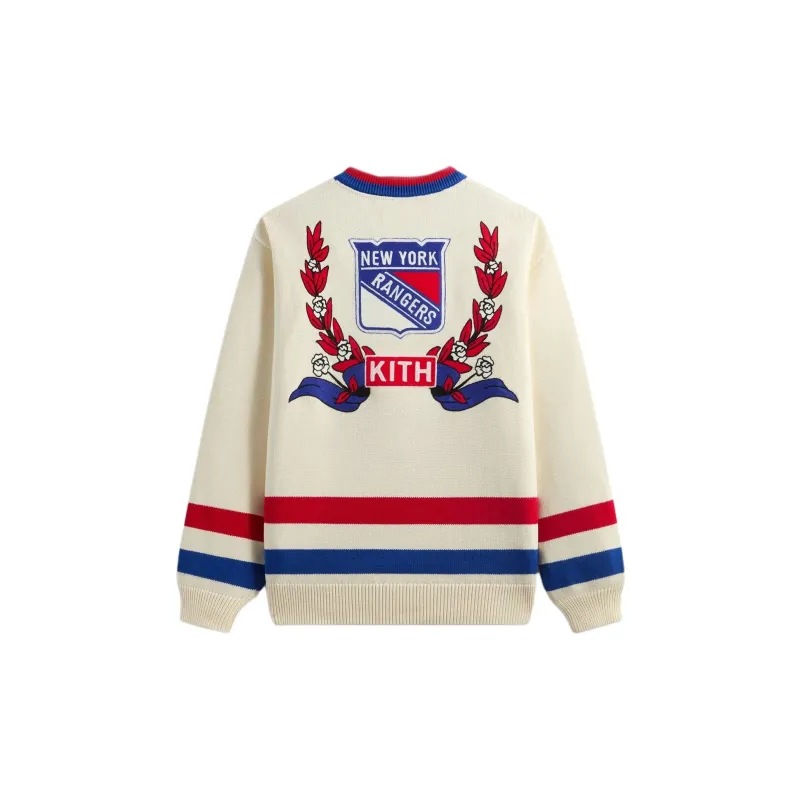 Kith X New York Rangers V Neck Lewis Sweater-1