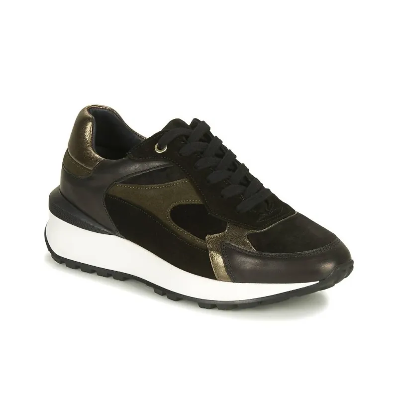 JB MARTIN Forte Low Top Casual Shoes 6cm Women's Black Gold-2