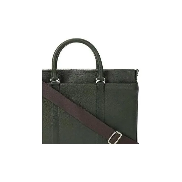 BALLY Genuine Leather Shoulder Bag, Crossbody Bag, Handbag Men's Dark Green-5