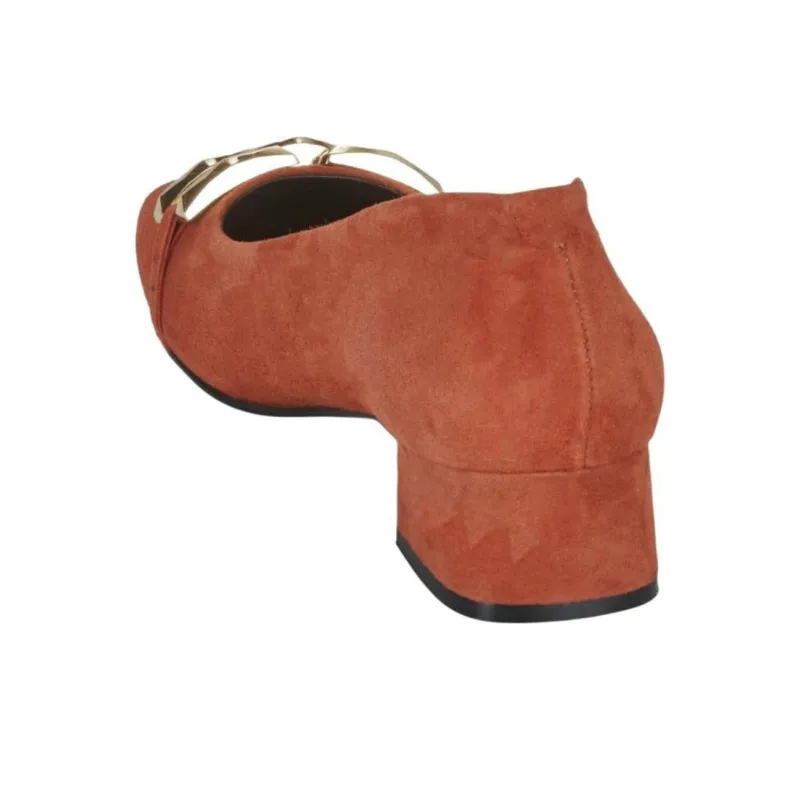 JB MARTIN Vacille Chunky Heel High Heels Women's Brick Red-4