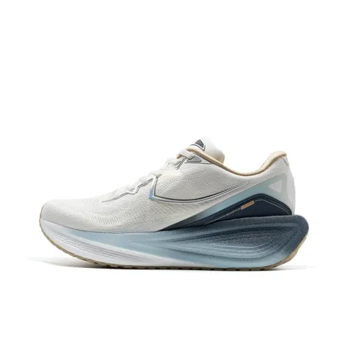 XTEP Qingyun Anti Slip Wear Resistant Low Top City Commute Training Running Shoes Men's White Blue