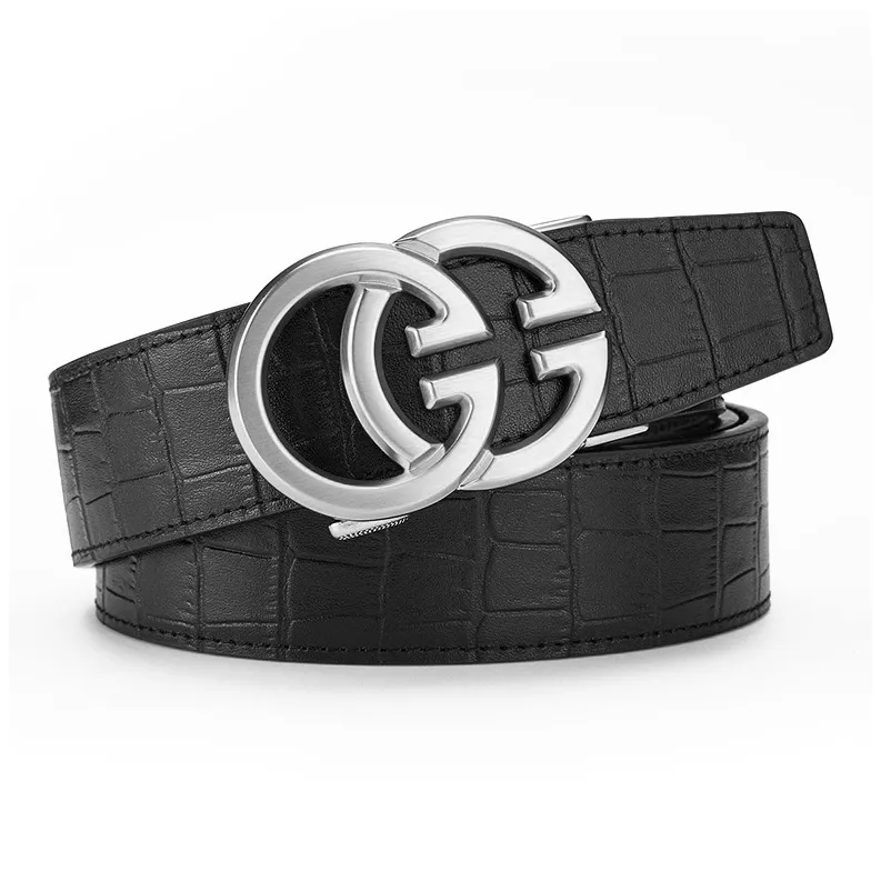 Cheekkiss Cow Leather Belts Men's Gunmetal, Gold 3.5cm-5