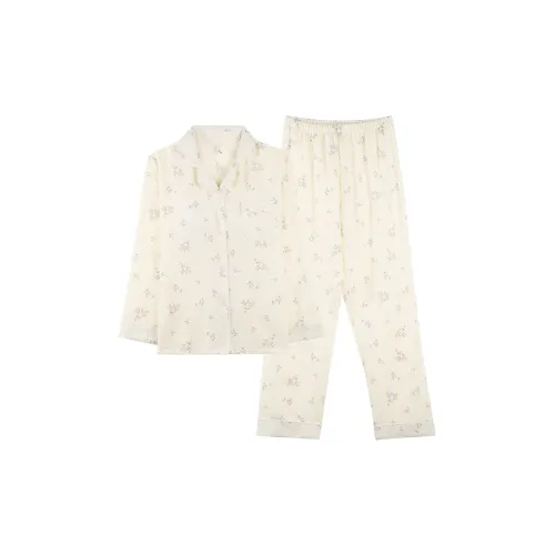 LoveEsteem Spring Fall Pajama Set Women's Cream Apricot