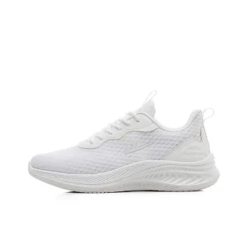 Warrior Cushioning Breathable Lightweight Low-Top Casual Running Shoes Unisex White