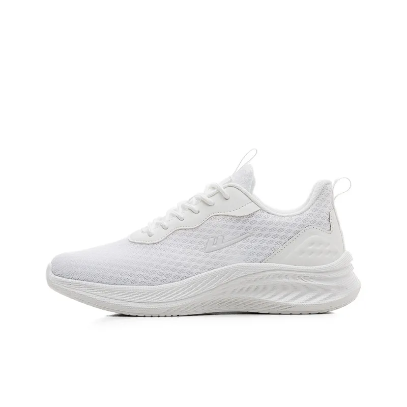 Warrior Cushioning Breathable Lightweight Low-Top Casual Running Shoes Unisex White-0