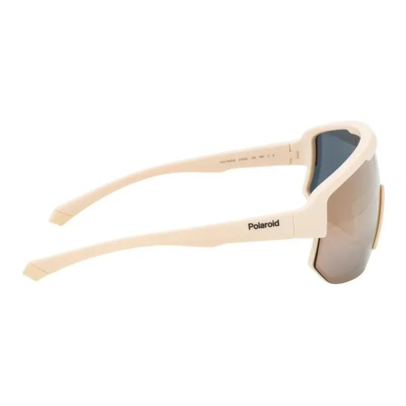 Polaroid Plastic Irregular Shape Sunglasses Unisex Beige-2