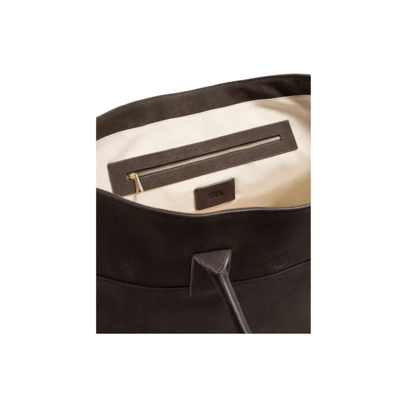 ZARA Cow Leather Travel Bag Men's Brown-3