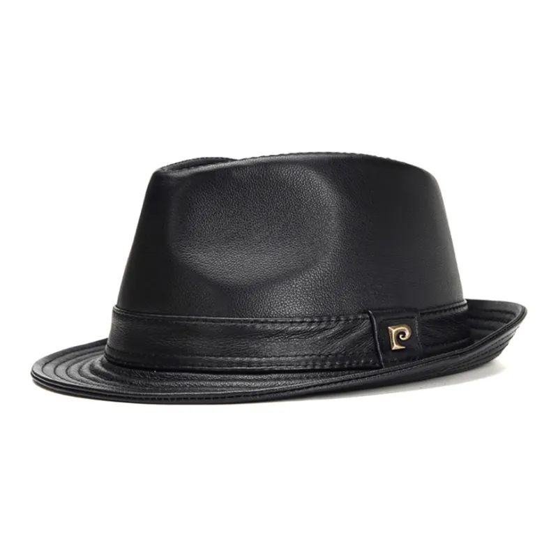 PIERRE CARDIN Cow Leather Top Hats Men's-1