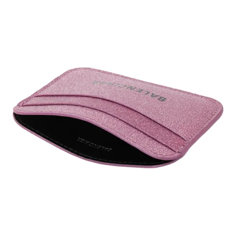 Balenciaga Polyurethane Card Holder Women's Pink-3