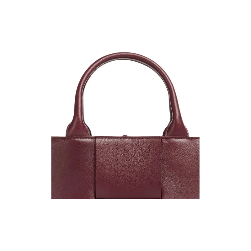 Bottega Veneta Arco Intreccio Tote Bag Mini Barolo-3