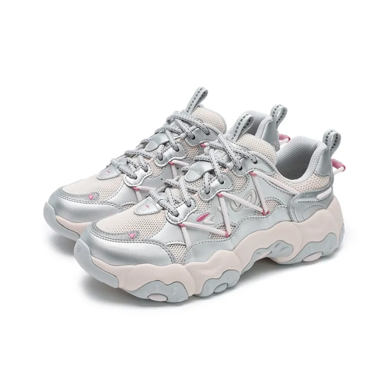 FILA FLUID 6 Casual Shoes Women's Low Top Space Silver/Griffin Pink-2