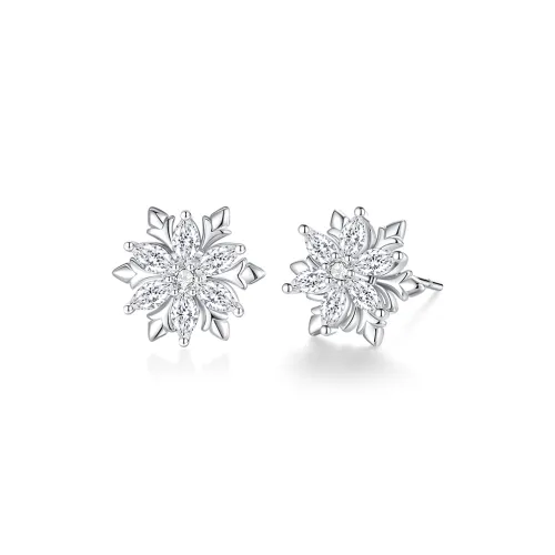 YINCHIE 999 Fine Silver Stud Earrings Women's