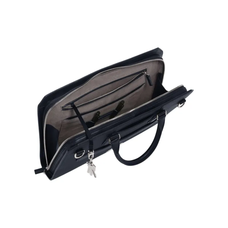 TUMI Leather Portable Briefcases Men's Dark Blue-2