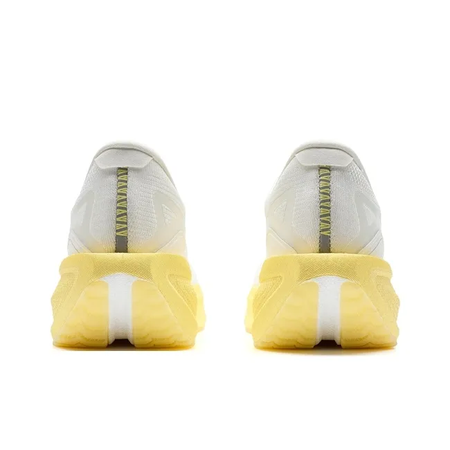 XTEP Anti-Slip And Wear-Resistant Breathable Low-Top Training Running Shoes Women's White Yellow-4