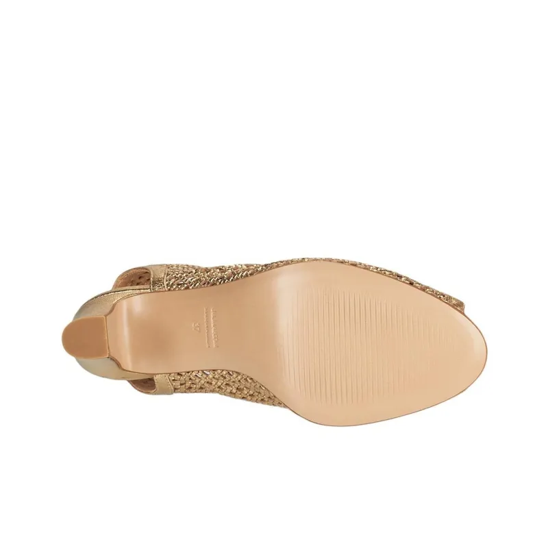 JB MARTIN Chunky Heel High Heels Women's Gold-6