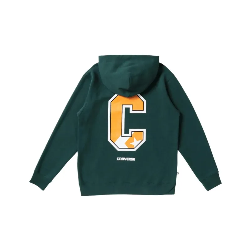 Converse BACK PRINT SWEAT HOODIE Sweatshirt Men's Dark Green-1