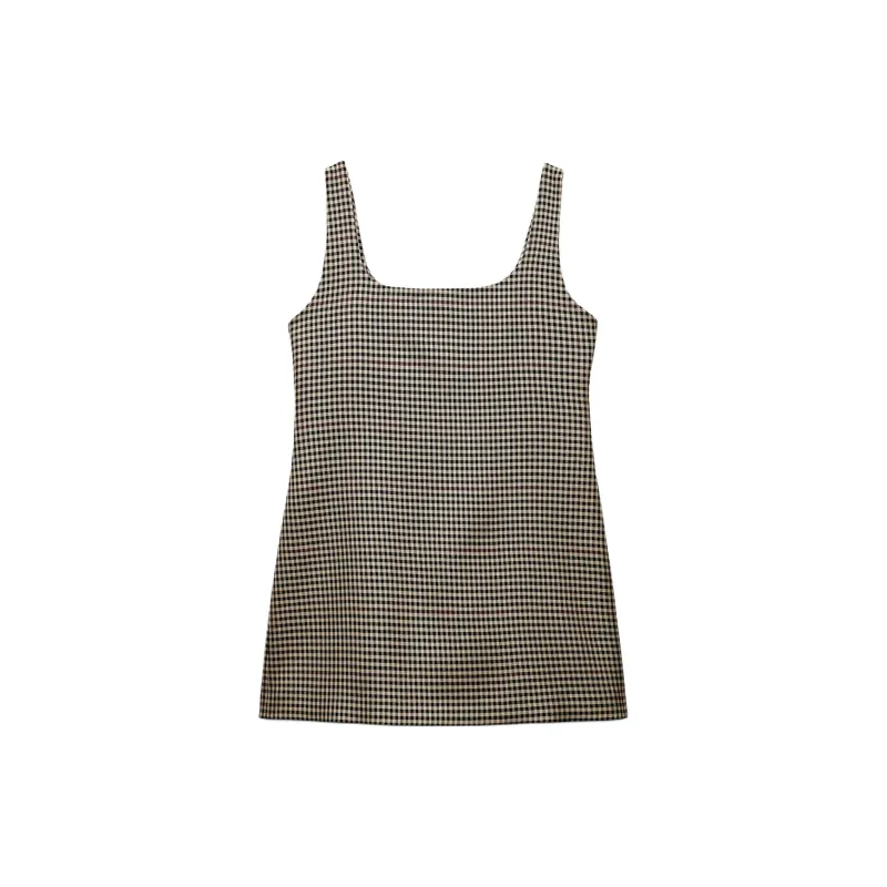 ZARA ZW Series Slip Dresses Women's Beige Brown-1