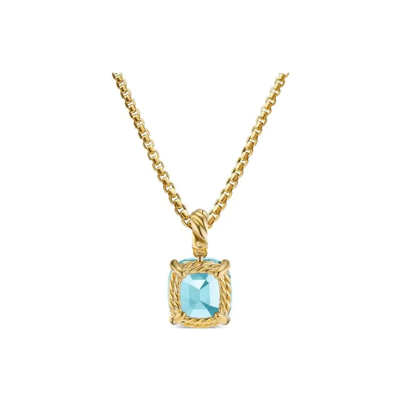 David Yurman 18kt Yellow Gold Marbella™ Topaz Pendant-1