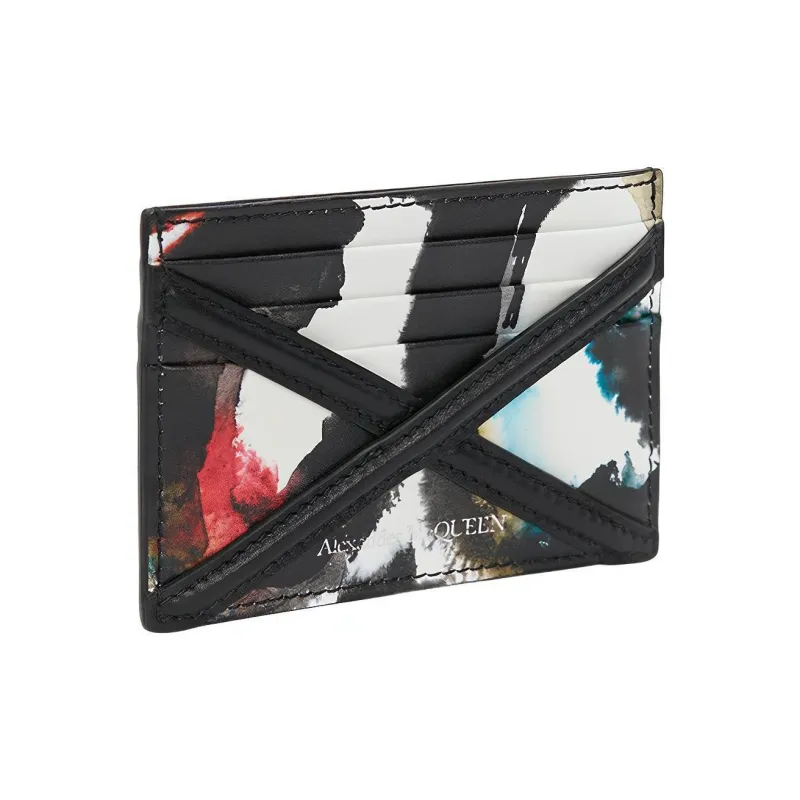 Alexander McQueen Calfskin Card Holder Men's Multicolor-1
