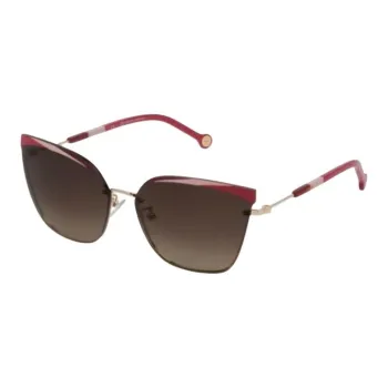 CarolinaHerrera Metal Irregular Shape Sunglasses Women's Red