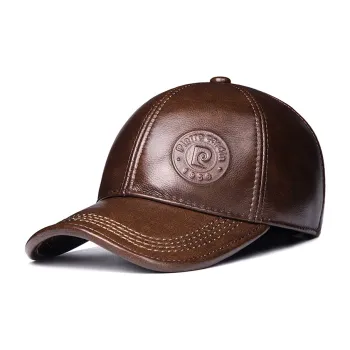 PIERRE CARDIN Cow Leather Baseball Caps Men's