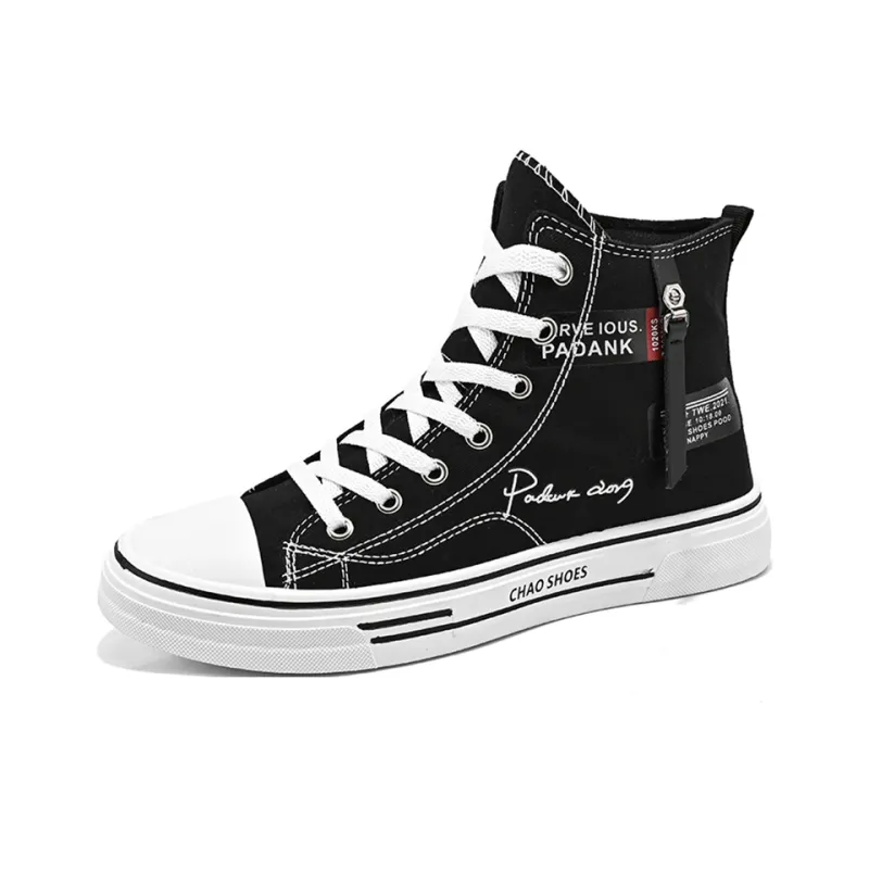 ROBINHOOD Anti-Slip And Wear-Resistant Height Increasing High-Top Canvas Shoes Men's-1