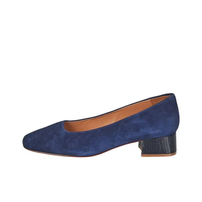 JB MARTIN Tonique Chunky Heel High Heels 4cm Women's Blue-0