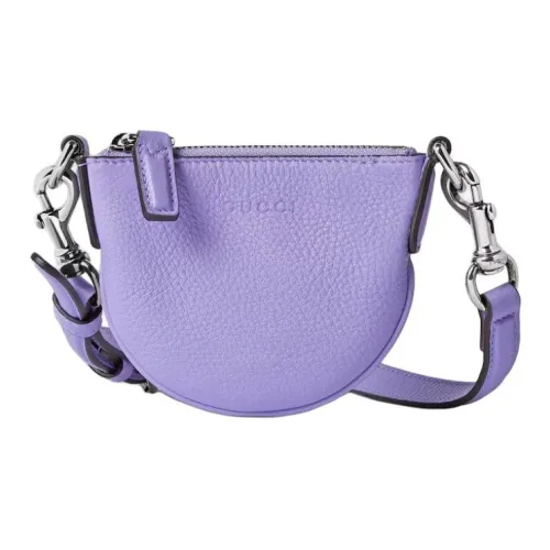 GUCCI Grain Leather Shoulder Bag Extra Mini Men's Light Purple